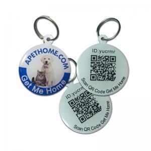 Medagliette per cani e targhette per gatti Targhetta identificativa per animali domestici intelligente in acciaio inossidabile Codice QR Posizione GPS scansionata